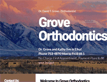 Tablet Screenshot of groveortho.com